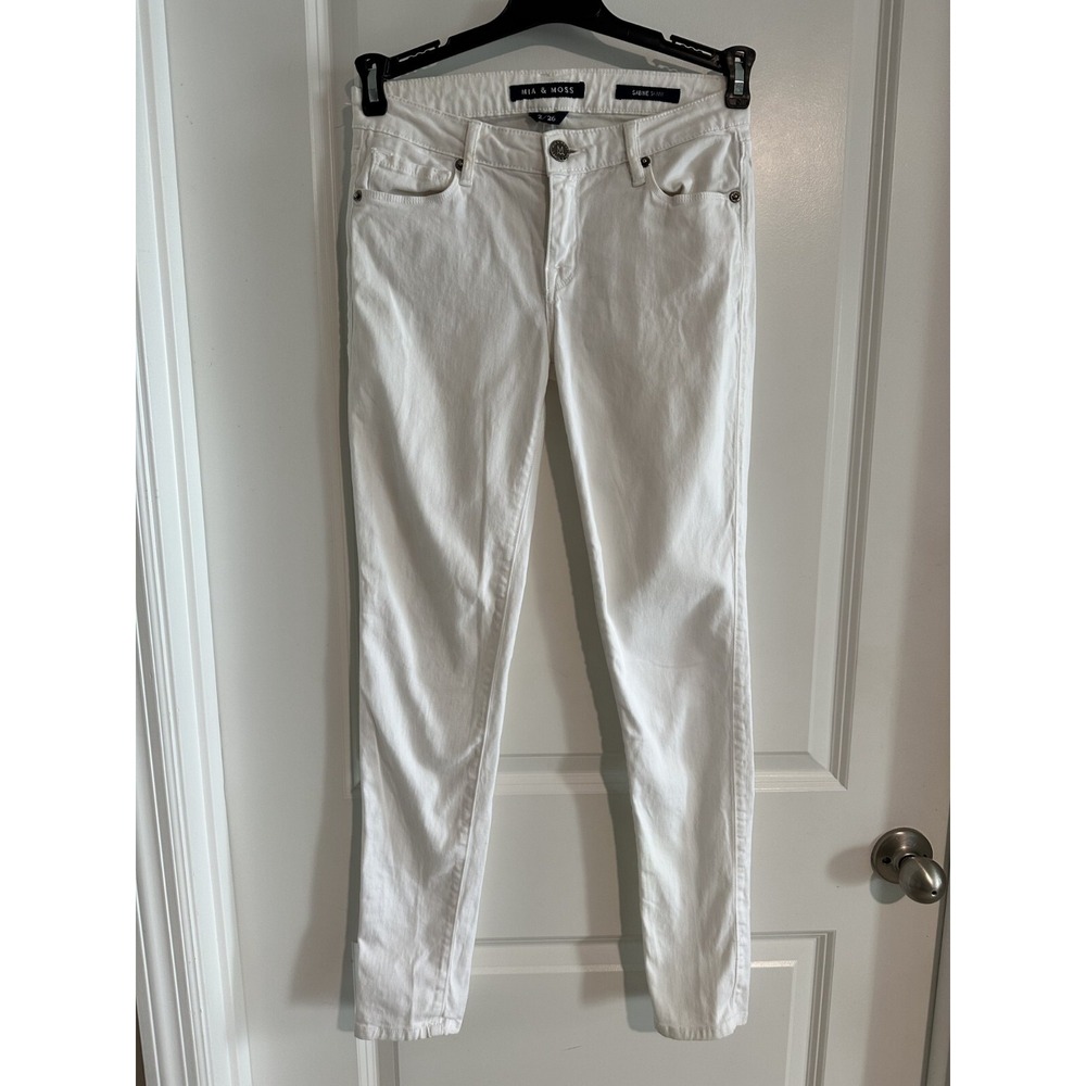 Mia & Moss Sabine Skinny Jeans 2/26 White High Rise Streetwear Classic Capsule